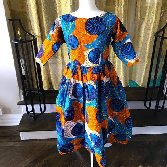 cotton dress Dresses & Skirts - Beautiful Print dress with 3/4 pocket sleeves